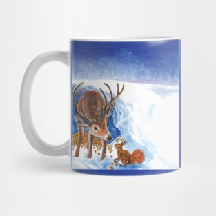 The red deer and a squirrel Mug